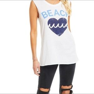 Chaser Beach White Tank‎ Small